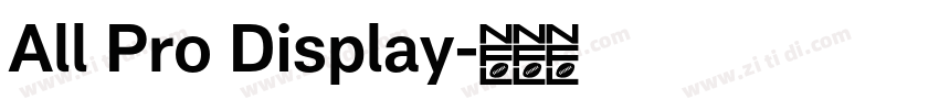 All Pro Display字体转换
